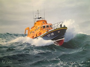Artists Impression of the Penlee Lifeboat Showing how it Should be Done